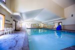 Enjoy the indoor pool at Ptarmigan Village  year-round 